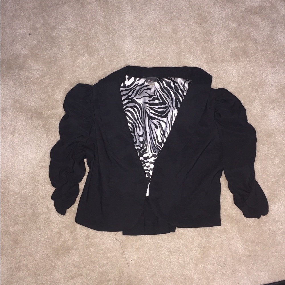 Plus black cute blazer